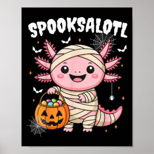Funny Axolotl Halloween Shirt für Kindermädchen Poster