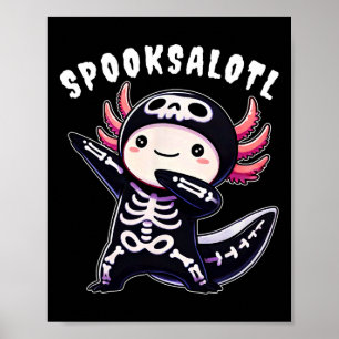 Funny Axolotl Halloween Shirt für Kindermädchen Poster