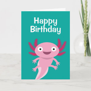Funny Axolotl Illustration Karte