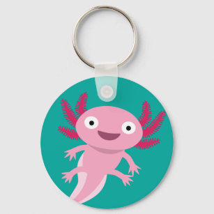 Funny Axolotl Illustration Schlüsselanhänger