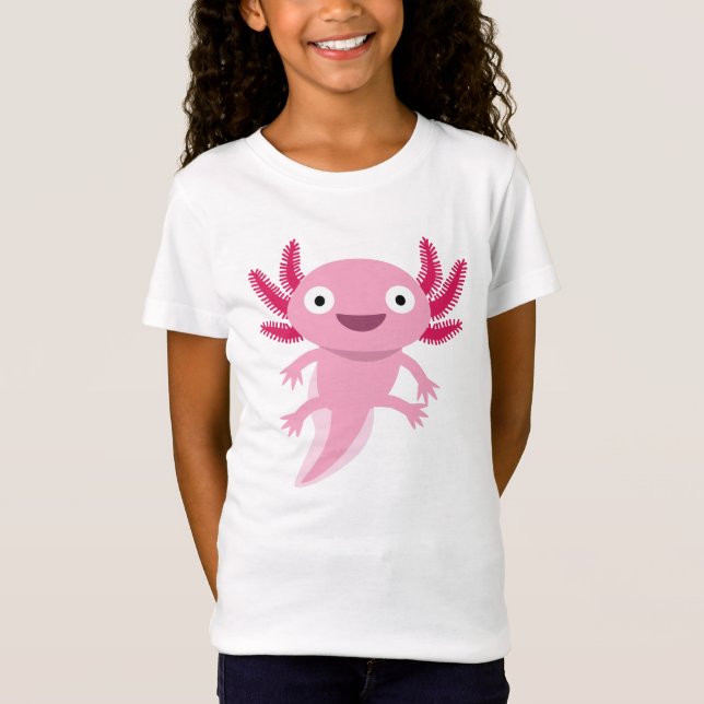 Funny Axolotl Illustration T-Shirt (Vorderseite)