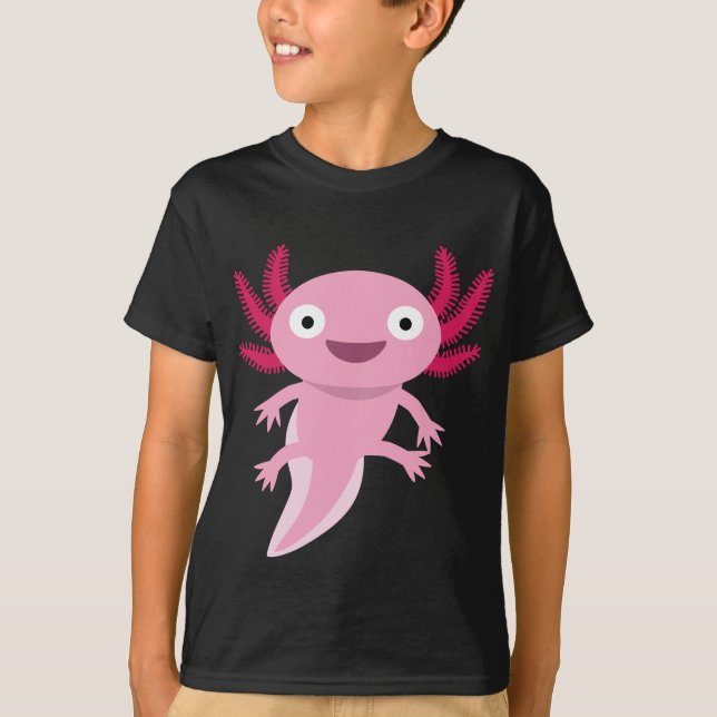 Funny Axolotl Illustration T-Shirt (Vorderseite)