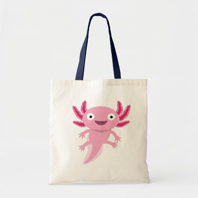 Funny Axolotl Illustration Tragetasche (Vorne)
