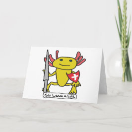 Funny Axolotl Knight Karte
