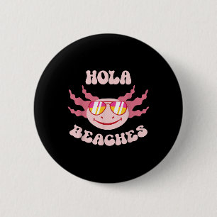Funny Axolotl mit Sungles Hola Beaches Sommerhotel Button