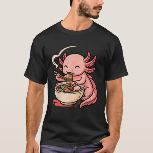 Funny Axolotl Noodle Anime Kawaii Tierverpflegung T-Shirt