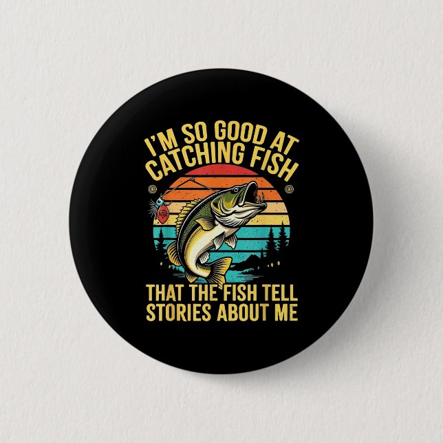 Funny B Fishing Quote Angler Snnerbait Lure Humor  Button (Vorderseite)