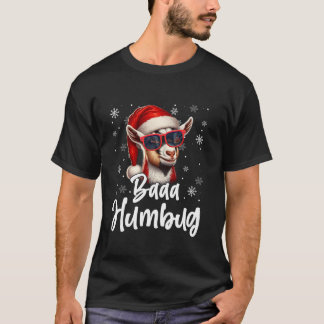 Funny Baaa Humbug Weihnachtsmannmütze Ziege Xmas S T-Shirt