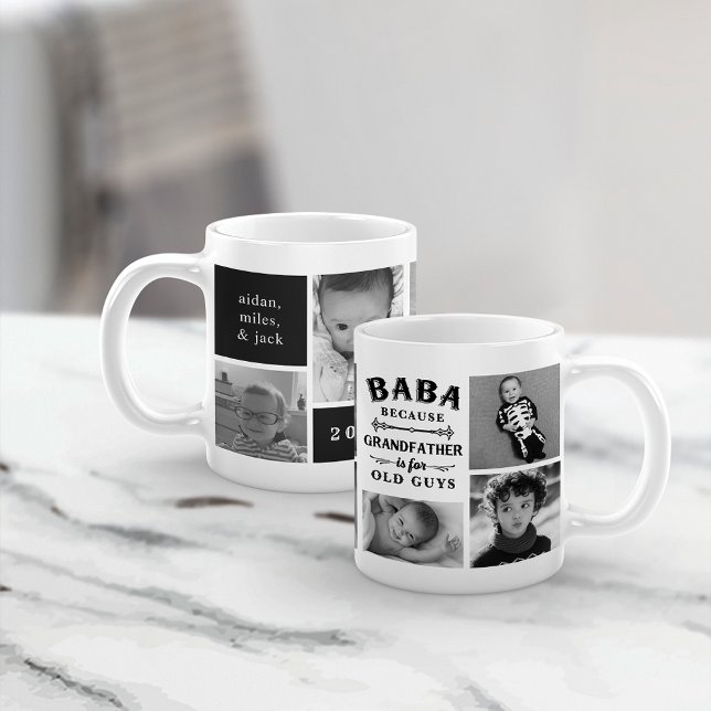 Funny Baba Großvater Foto Collage Kaffeetasse (Von Creator hochgeladen)