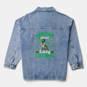 Funny Baboons sind meine glücklichen Charms Baboon Jeansjacke