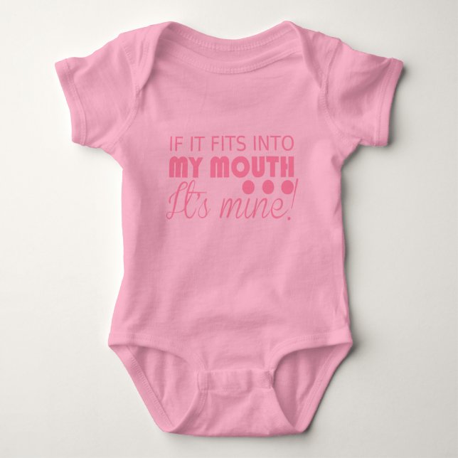 Funny Baby Bodysuit Blau Baby Strampler (Vorderseite)