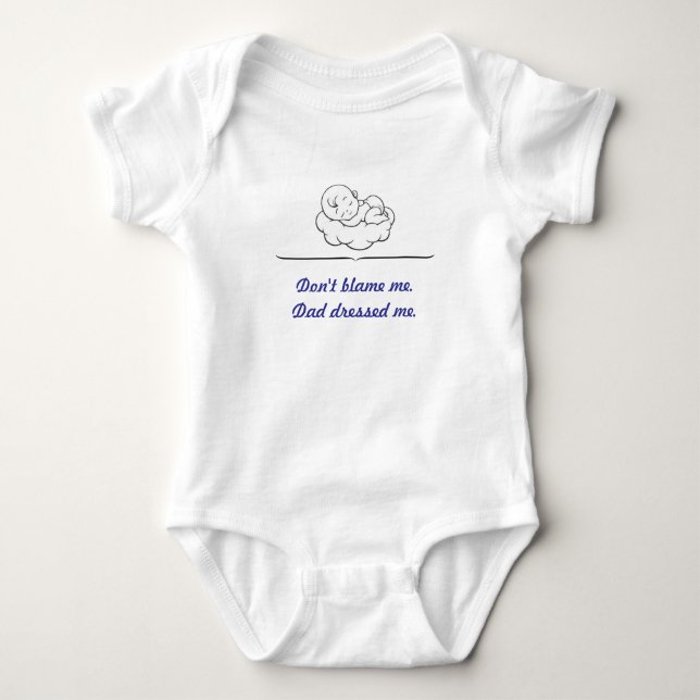 Funny Baby Bodysuit - Blue Print Daddy Edition Strampler (Vorderseite)