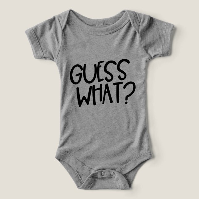 Funny Baby Bodysuit - "Raten Sie mal was? Hühner-H (Design Vorderseite)