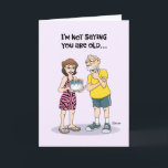 Funny Baby Boomer Birthday Card Karte<br><div class="desc">Funny Senior Birthday Grußkarte für einen Mann namens Vater</div>