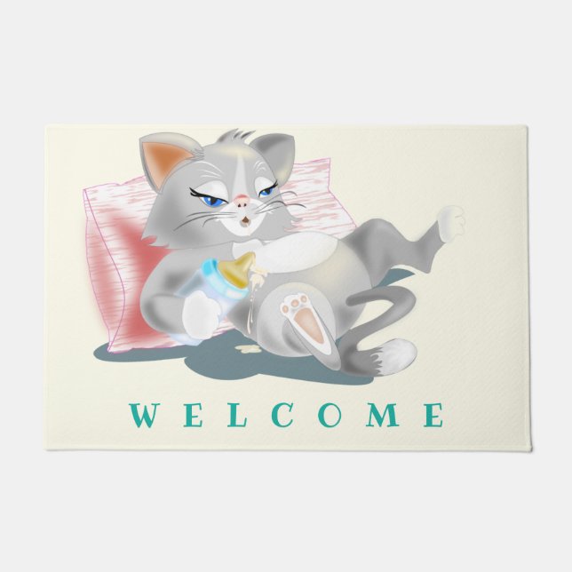 Funny Baby Cat Doormat Fußmatte (Vorderseite)