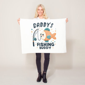 Funny Baby Fish | Daddy's Fishing Buddy Cute Fleecedecke