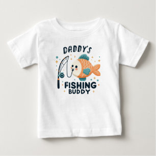 Funny Baby Fish Daddy's Fishing Buddy Niedlich T-shirt