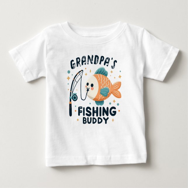 Funny Baby Fish | Großvaters Buddy-Baby T-shirt (Vorderseite)