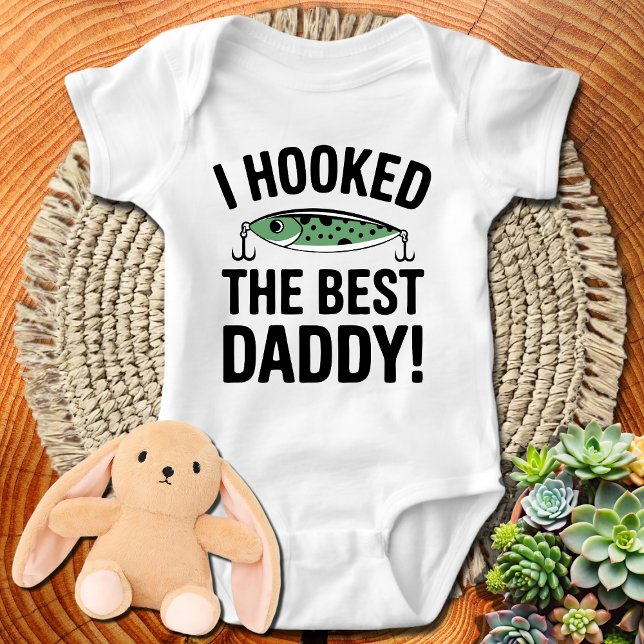 Funny Baby Fishing Ich habe den besten Daddy gehab Baby Strampler (Von Creator hochgeladen)