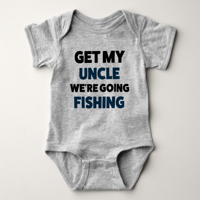 Funny Baby Fishing Jersey Bodysuit Shirt (Vorderseite)