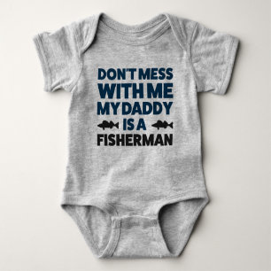 Funny Baby Fishing Jersey Bodysuit Shirt
