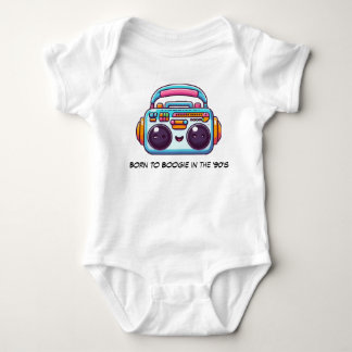 Funny Baby Geboren zu Boogie im Bodysuit der 90er  Strampler