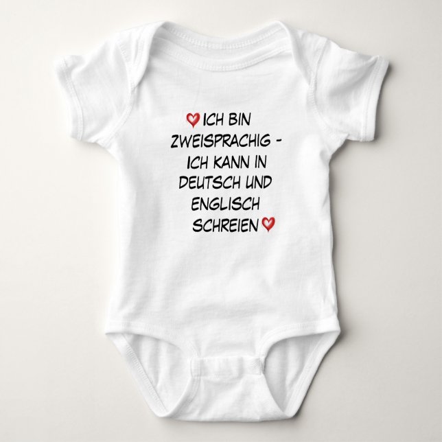 Funny Baby Gift, Zweisprachig Nachricht, kundenspe Baby Strampler (Vorderseite)