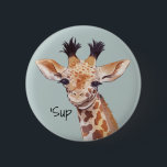 Funny Baby Giraffe Personalisiert Button<br><div class="desc">niedliche Giraffe personalisierte Taste. Original-Kunstwerk von Komila Y.</div>