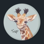 Funny Baby Giraffe Personalisiert Magnet<br><div class="desc">niedliche Babygiraffe personalisierter Magnet. Original-Kunstwerk von Komila Y.</div>