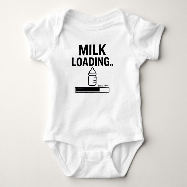 Funny Baby insgesamt - "Milk Loading.. Bitte warte Strampler (Vorderseite)