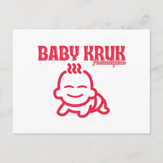 Funny Baby Kruk Philadelphia Premium Feiertagspostkarte (Vorderseite)