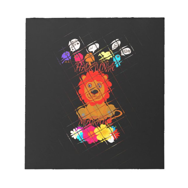 Funny Baby Lion King: Hakuna Matata Art Design Notizblock (Vorderseite)