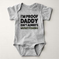 Funny Baby Musky Fischen Jersey Bodysuit Shirt