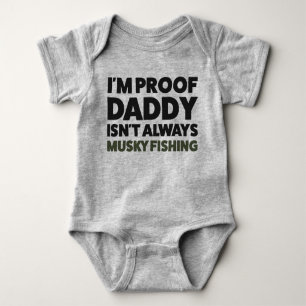 Funny Baby Musky Fischen Jersey Bodysuit Shirt