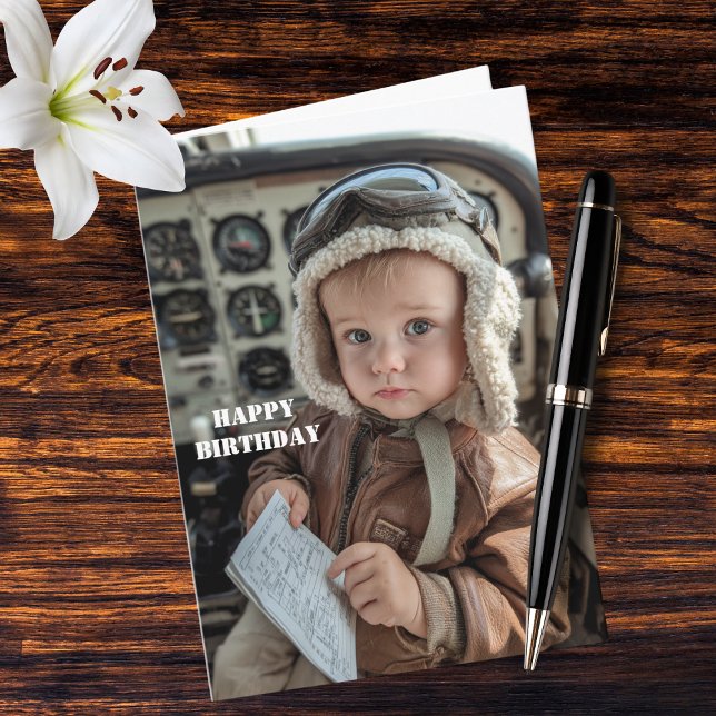 Funny Baby Pilot Birthday Cute Aviation Humor Karte (Von Creator hochgeladen)