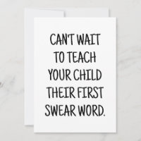 Funny Baby Shower Glückwunschs Card für Junge Mutt