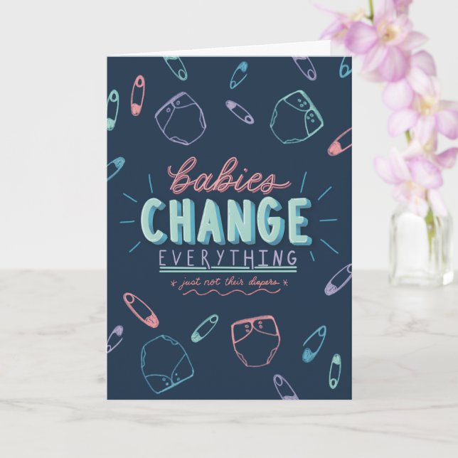 Funny Baby Shower Grußkarte Karte (Orchidee)