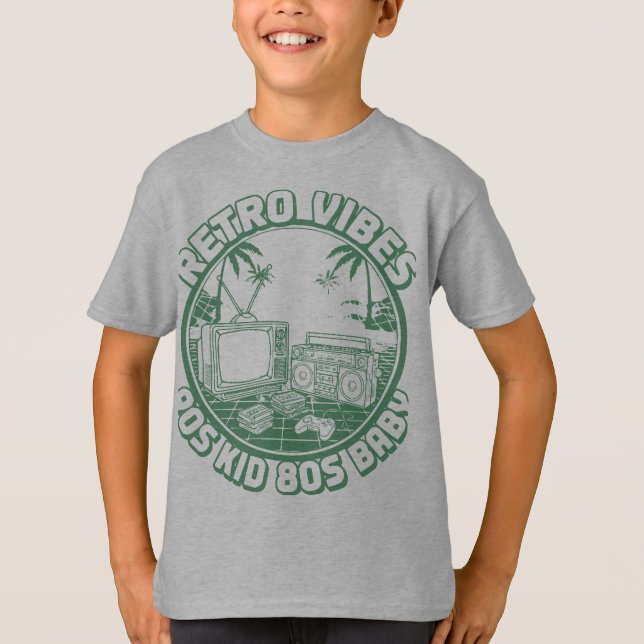 Funny Baby Shower T-Shirt for Boys – Retro Vibes K (Vorderseite)