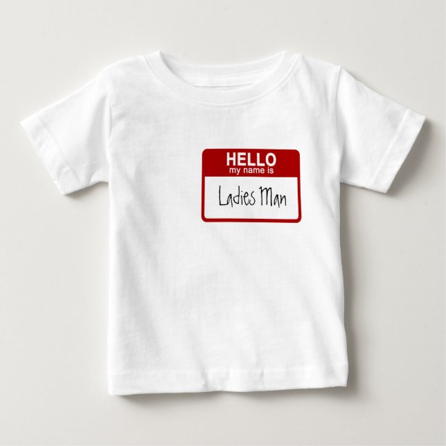 Funny Baby T - Shirt, Hallo, mein Name ist Ladys M Baby T-shirt (Vorderseite)