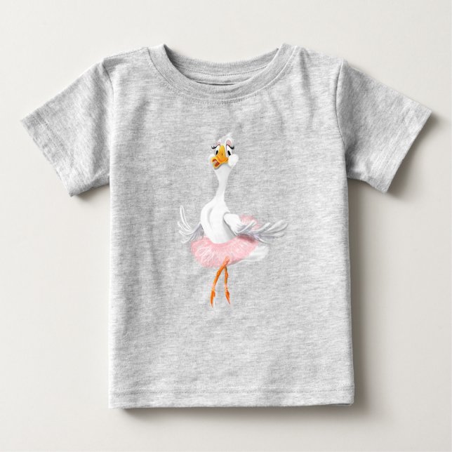 Funny Baby T - Shirt mit Ballerina Duck (Vorderseite)