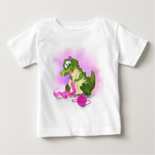 Funny Baby T - Shirt mit Crocodile Stricks Pink Sc