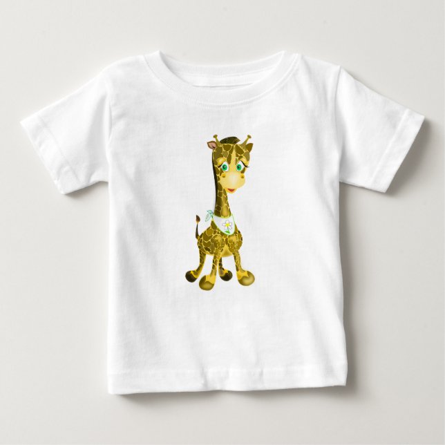 Funny Baby T - Shirt mit Happy Baby Giraffe (Vorderseite)