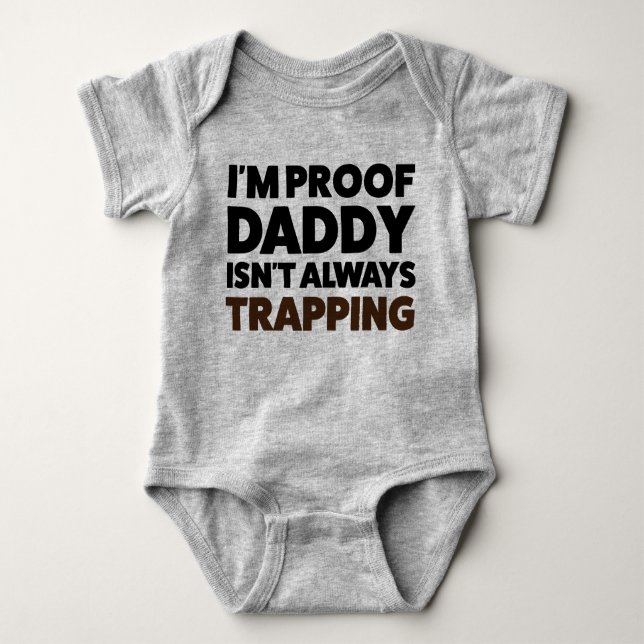 Funny Baby Trapping Jersey Bodysuit Shirt (Vorderseite)