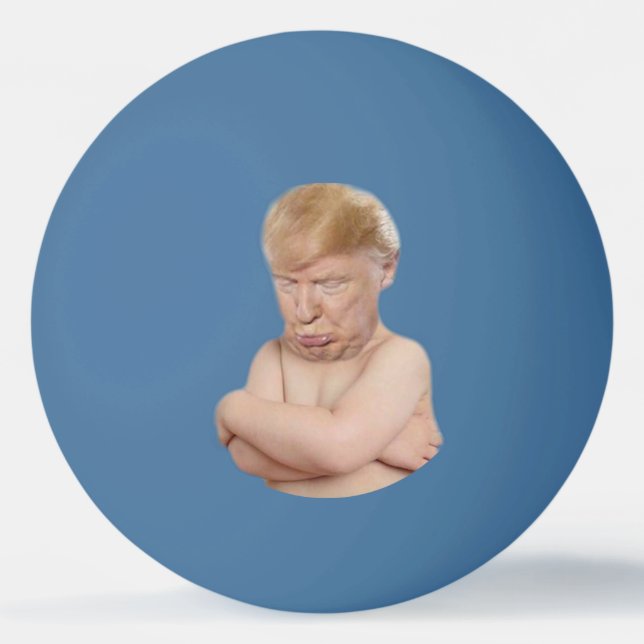 Funny Baby Trump Tischtennisball (Vorderseite)