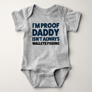 Funny Baby Walleye Fischen Jersey Bodysuit Shirt