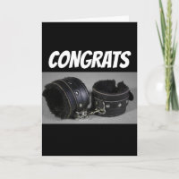 FUNNY BACHELOR BACHELORETTE GRATULATIONS CARD