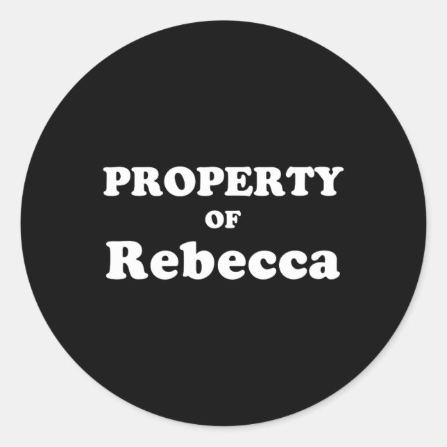 Funny Bachelor Geschenke für Grundbesitz von Rebec Runder Aufkleber (Vorderseite)