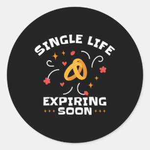 Funny Bachelor Junggeselinnen-Abschied Single Life Runder Aufkleber