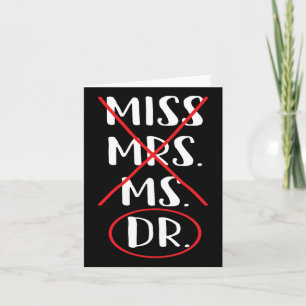 Funny Bachelor Master Doktorat Dr. Phd Karte
