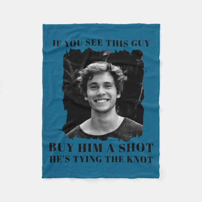 Funny Bachelor Party Mens  Fleecedecke (Vorderseite)